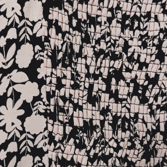 EUC Boden Jersey Jumpsuit Size 10R Black Pink Flutter Sleeve Floral Ankle Length - Picture 9 of 16